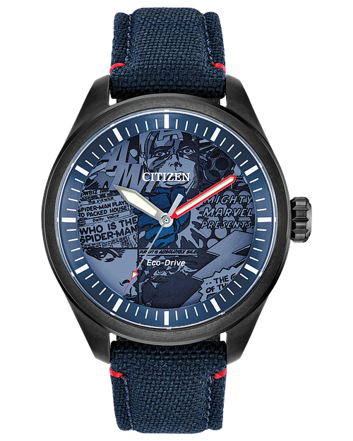 Citizen Marvel Heroes Eco Drive Blue Dial Stainless Steel Watch